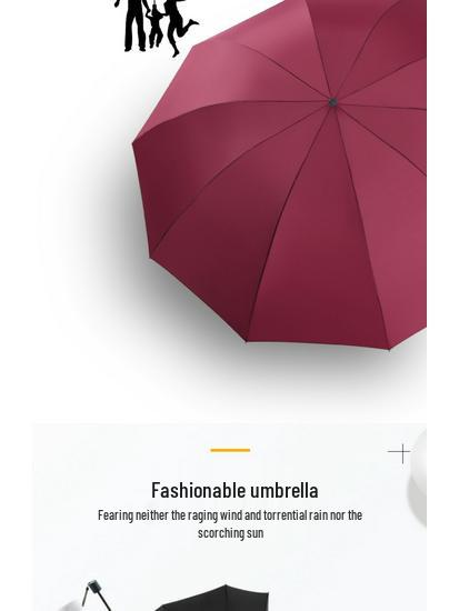 Large Folding Umbrella for Two or Three People with Sun Protection and Anti-UV Features