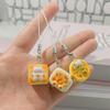 Z85 1/3pcs Set Japanese Style Cute Cat Bread Phone Charms Kitten Toast Keychains Kawaii Lanyard Pendant for Bags Perfect Gift