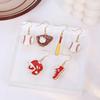 Cartoon Style Asymmetric Baseball Earrings for Women