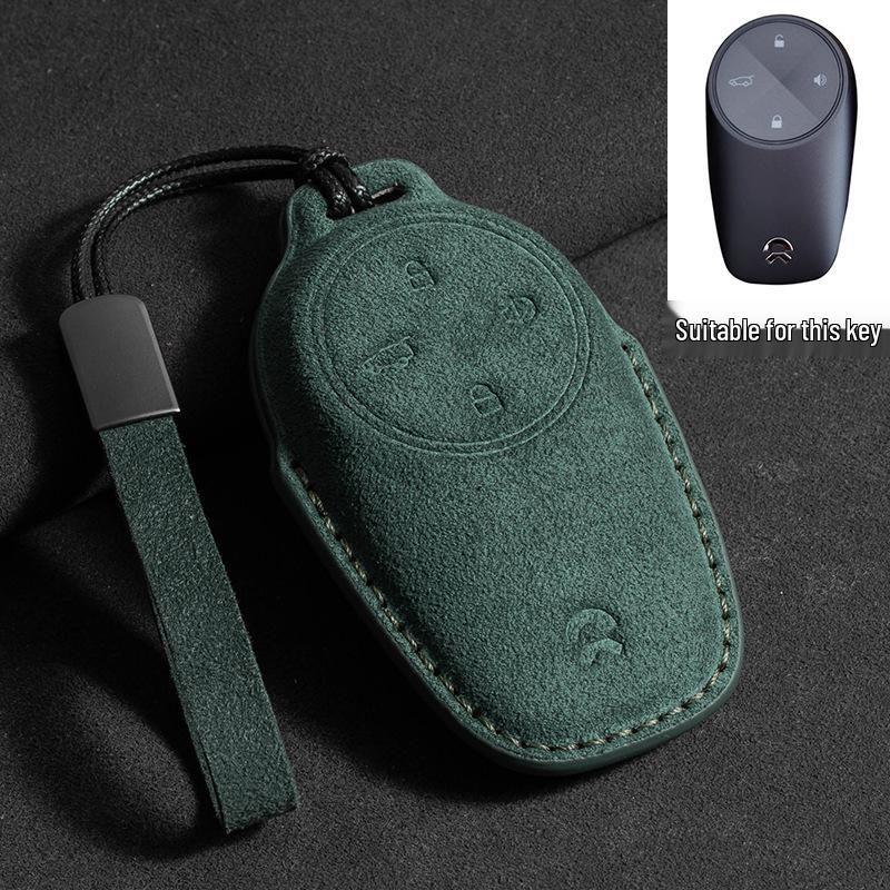 NIO Key Fob Protective Suede Shell for ES6, ES8, EC6, ES7, ET7, ET5 - Three-Color Buckle Design