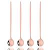 4Pcs Rose Spoon Cutlery Set Mirror Stainless Steel Long Handle Spoon Dinnerware Ice Cream Coffee Spoon Stirring Spoon Tableware