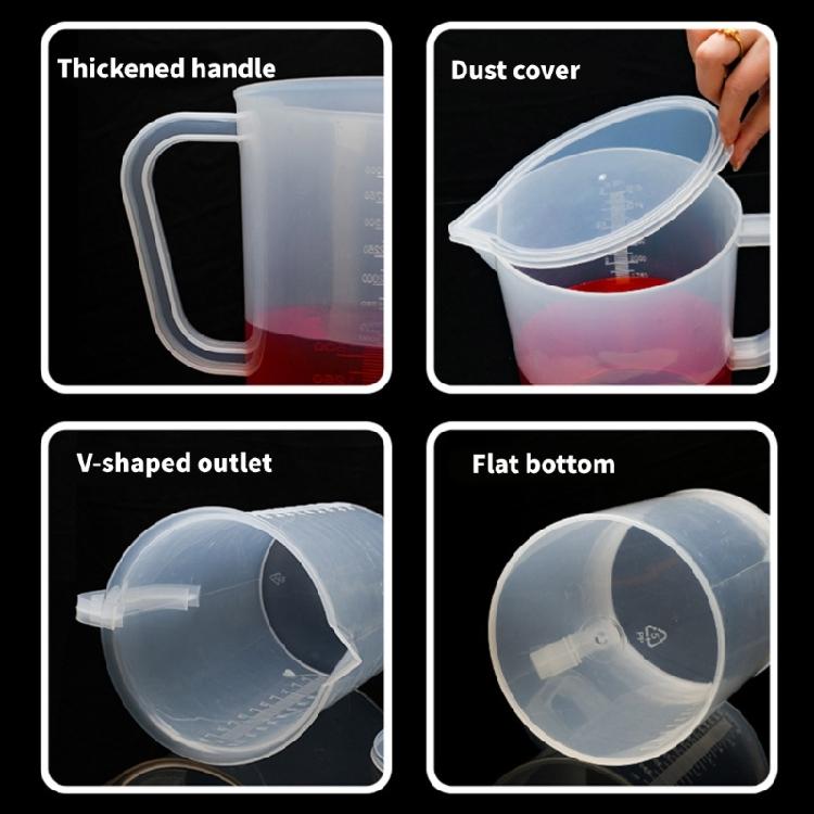 Multipurpose 3 Liter Plastic Measuring Container Durable 3000ml Measuring Pitchers for Kitchen and Laboratory