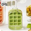 Water Bottle Ice Tray Press-to-Cold 2-in-1 Ice Cube Mold & Kettle Quick Ice Making Portable Bottle Easy Release Silicone Mold Touch-Free Freezer Cup
