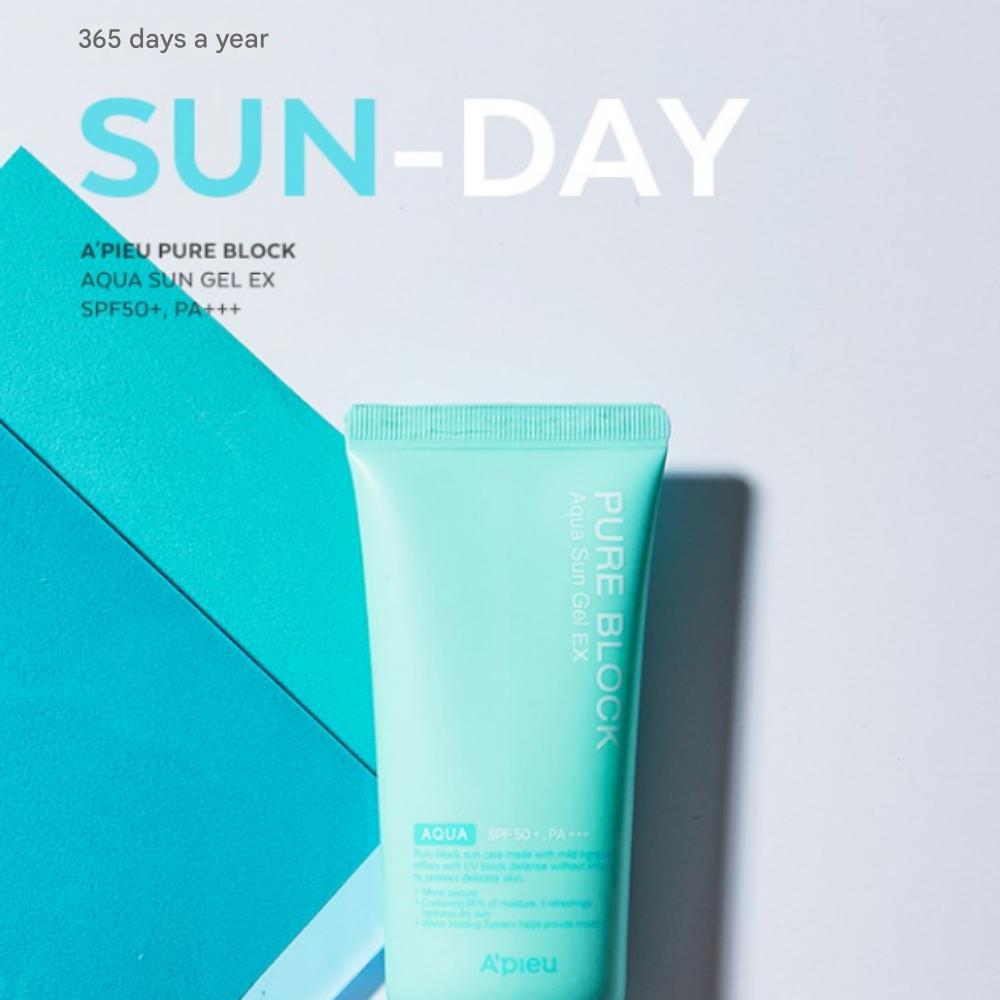 A'pieu Pure Block Aqua Sonnengel SPF50+ PA+++ 2 x 50ml