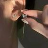 New Exquisite Geometric Brown Zircon Earrings for Women Fashionable Personalized Daily Accessories Party Jewelry Birthday Gifts