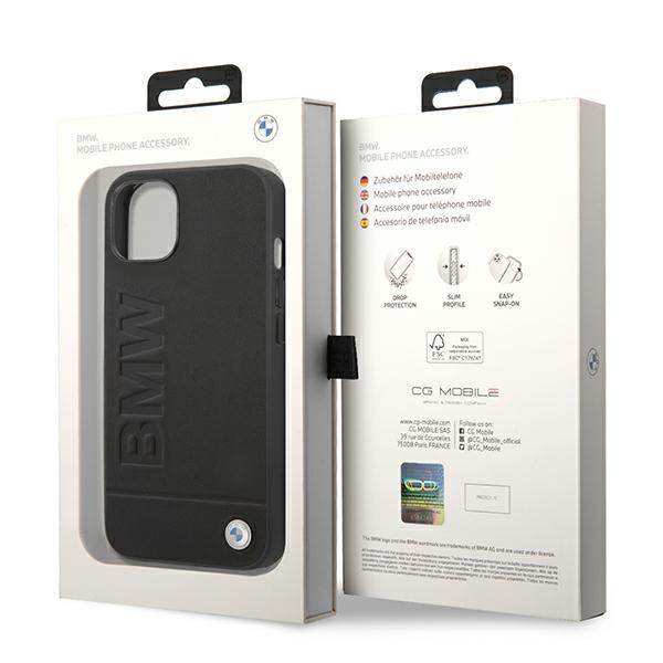 Etui do iPhone 14 Plus BMW Skórzane Czarne
