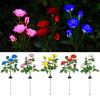 HeadeSolar Rose Light LED Garden Decoration Simulation Outdoor Waterproof Courtyard ParkGround Insertion Lawn Light