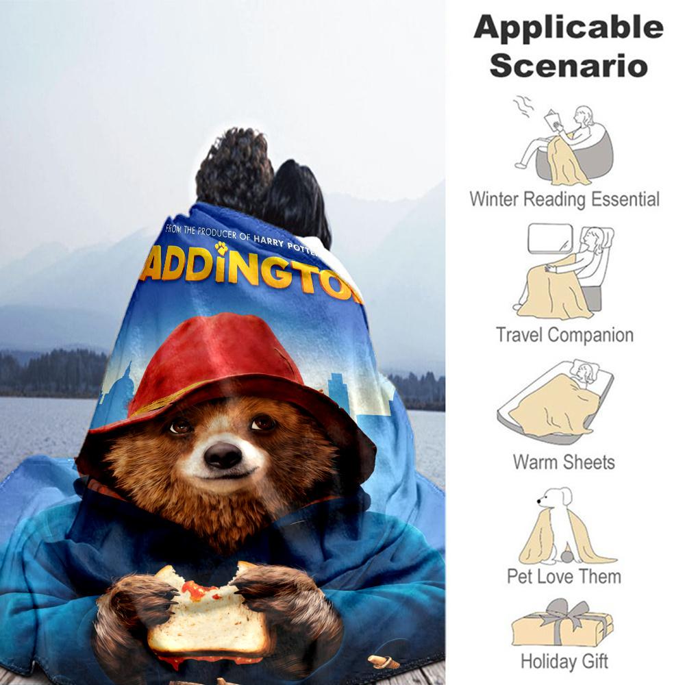 Paddington Bear Blanket, High quality Comfortable for All Seasons, Home Decor, Warmth and Comfort