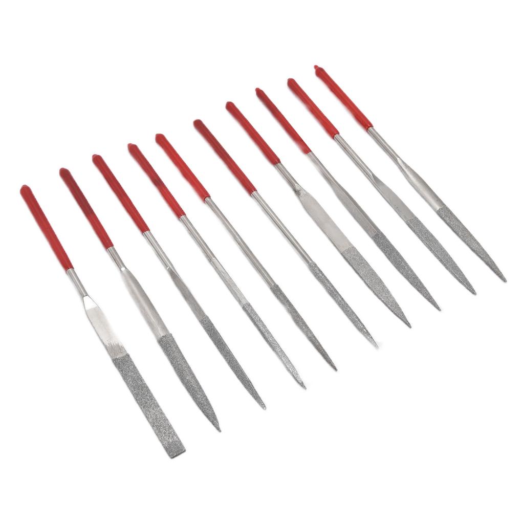 10Pcs Needle File Set Hardened Sturdy Durable Comfortable Handle Convenient Jewelry Files