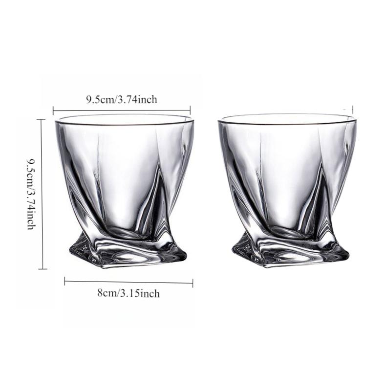 300ml Unique Glass Cups Luxury Cocktail Glass Thickened Whiskey Glass Transparent Wine Glass Beverage Cup Bar Accessories Gifts 300ml