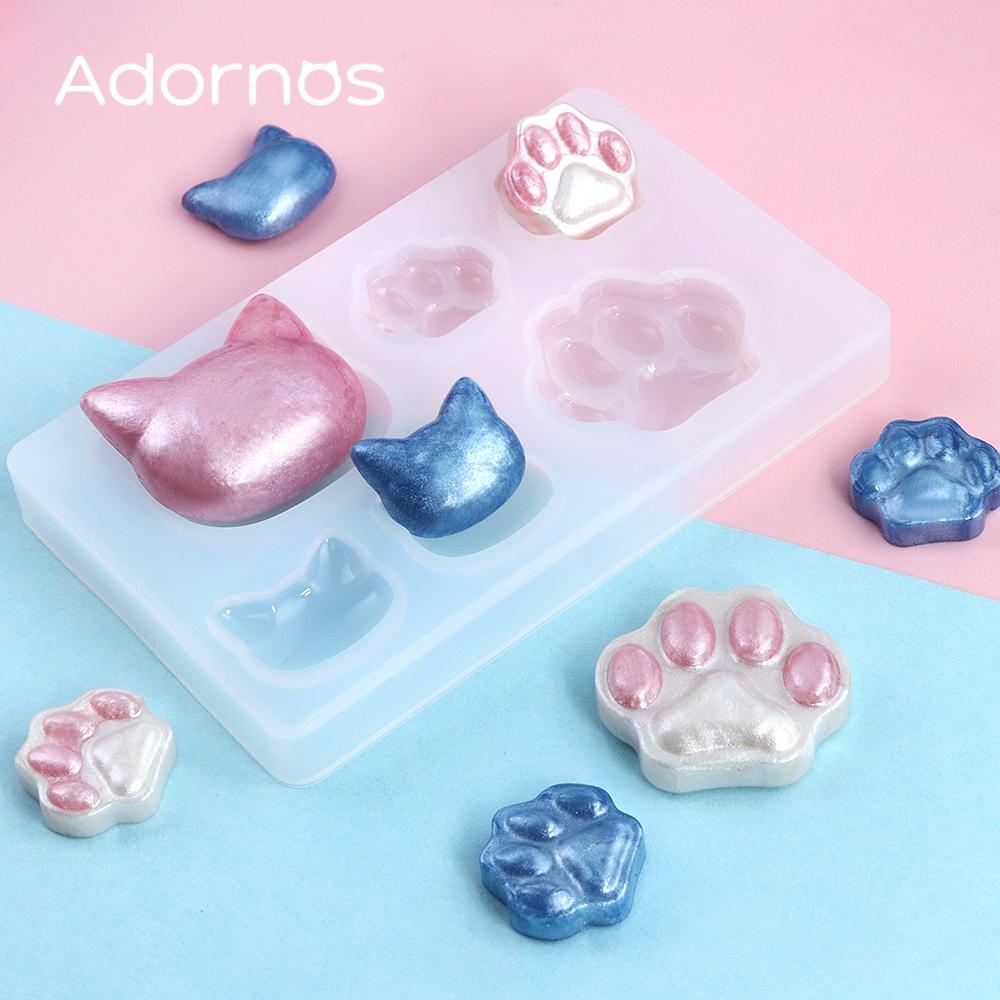 1 pcs Mixed Size kitten Epoxy Resin Mold Cute Cat Paw Earring Pendant Jewelry Silicone Mold DIY Keychain Making Accessories