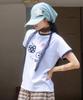 RuNaKi'Hu' Wxt095 Mela Dot Applique Ringer T-Shirt (White)
