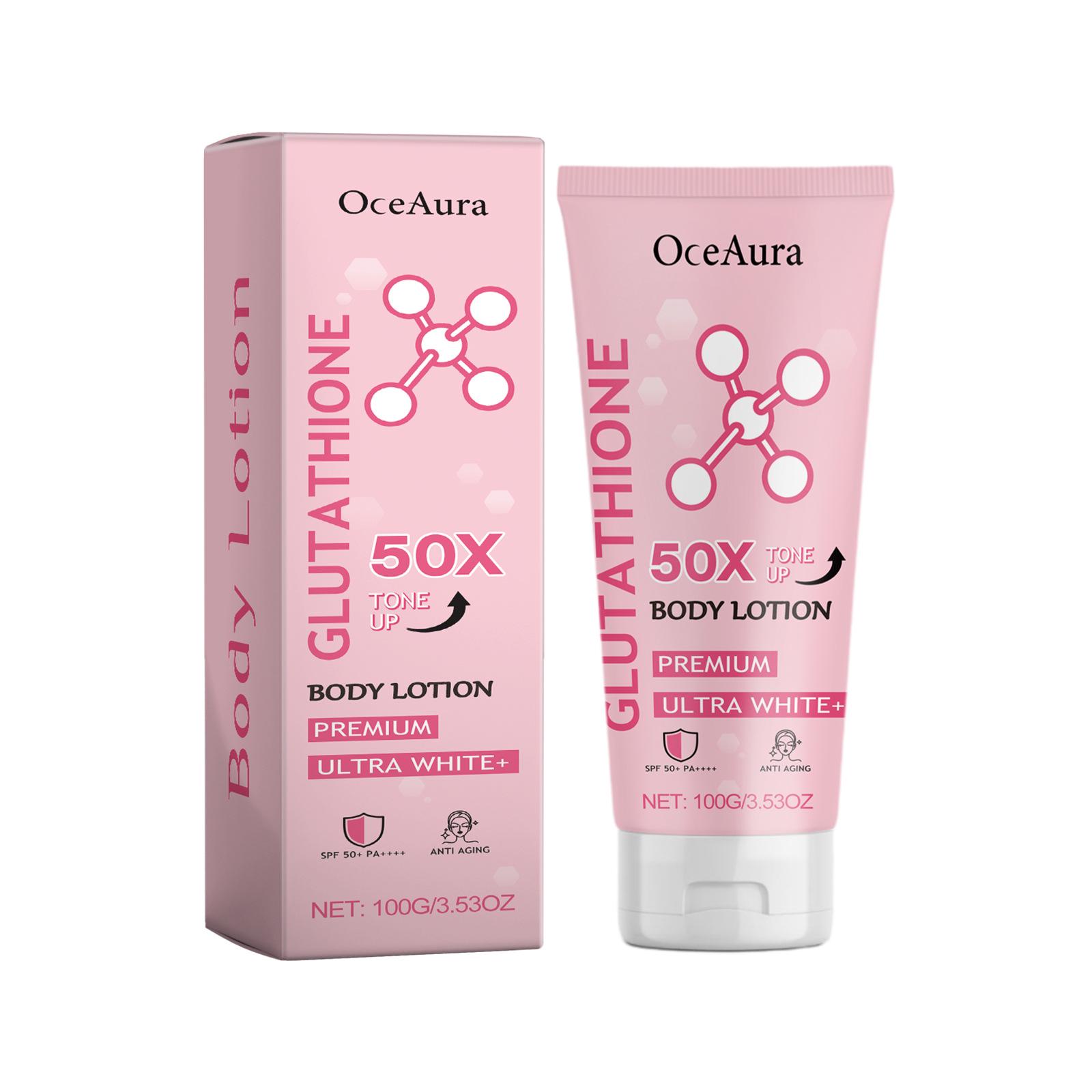 OCEAURA Brightening Body Lotion - Delicate, Long-Lasting Fragrance Skincare Cream for Daily Use.