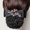1pc Simple Versatile Headpiece Elegant Ladies Bow Branch Shape Fabric Ribbon Hair Clip Cover Hairpin Barrette Adult Staff Snood