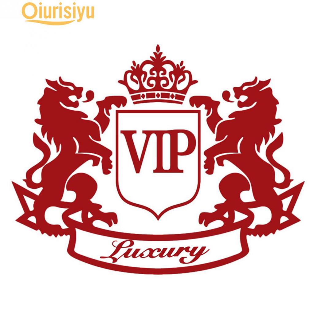 Double Lion Crown VIP Letter Car Reflective Decal Sticker
