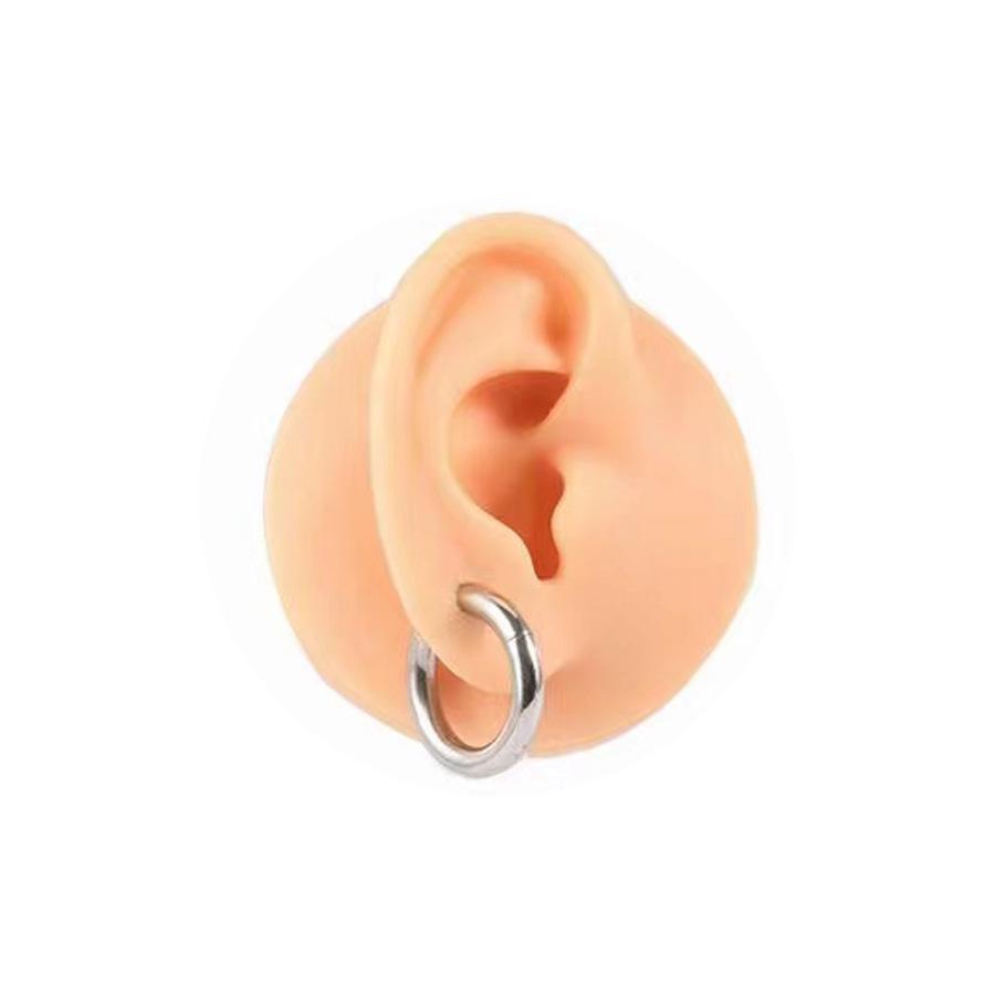 Large Stainless Steel Nose & Lip Ring - Minimalist Basic Circle for Universal Wear