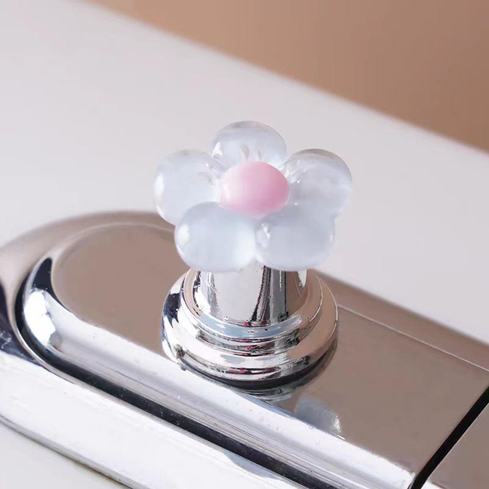 Flower Shaped Toilet Press Button Convenient Flush Lift Cover Toilet Water Tank Button Auxiliary Device Home Bathroom Supplies