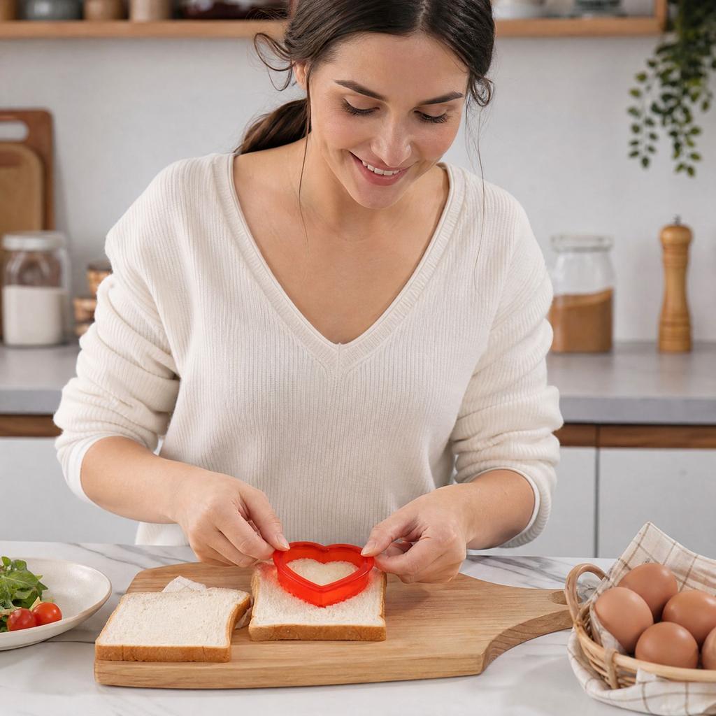 Sandwich Cutter and Sealer Set, Bread for Homemade Sandwiches, DIY Lunch Prep