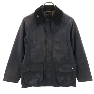 3 Warrants Made In England Wax Jacket L 10-11 Charcoal Gray Kid's Used