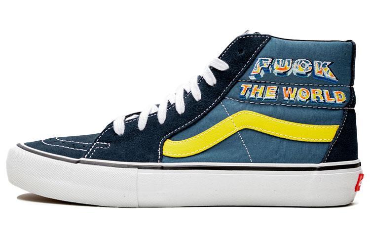 Sk8 Supreme x Vans Hi Fuck The World - Navy VN0A45JDSY2 44