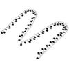 1pcs Glass Drop Beads Rhinestone Fringe Trim Black Color Beaded Fringe Ribbon  Clothing Accessories