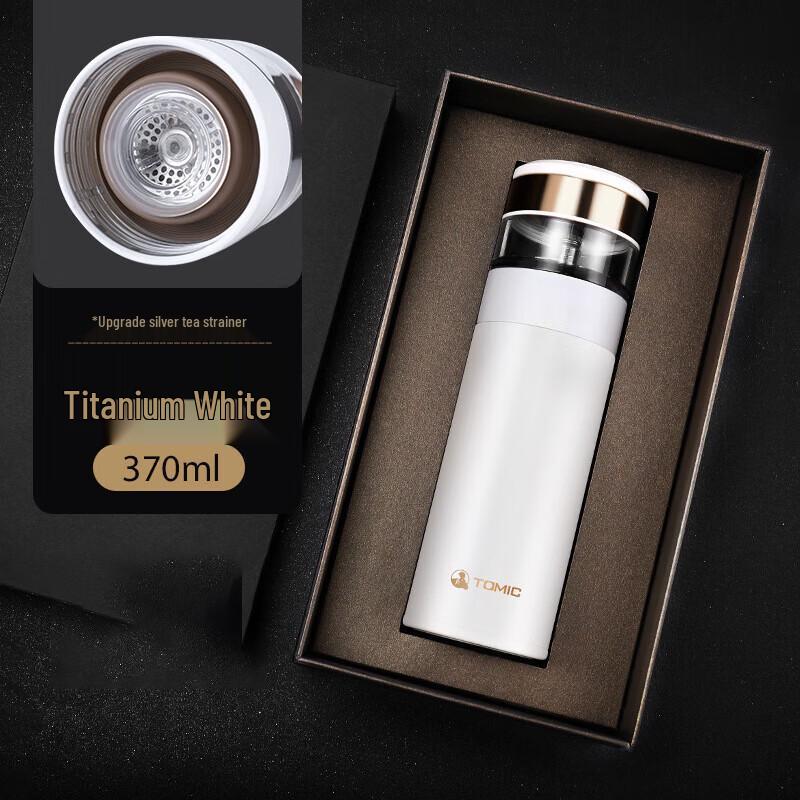 TOMIC 370ml Ceramic Lined Insulated Tea Mug