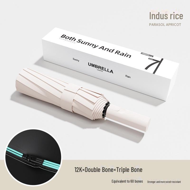 60-Bone Automatic Umbrella: Dual-Use, Large, Wind-Resistant, Sunshade with UV Protection for Men and Women