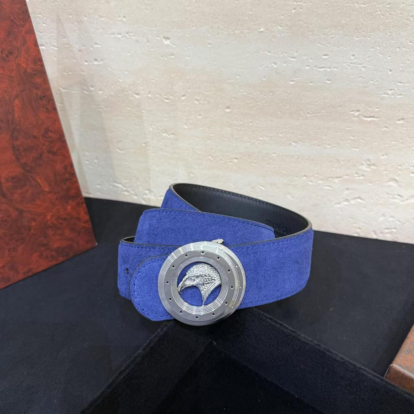 Новый оригинальный продукт + бутик + классическая голова орла + пряжка, гравировка на нижней перемычке 125cm королевский синий