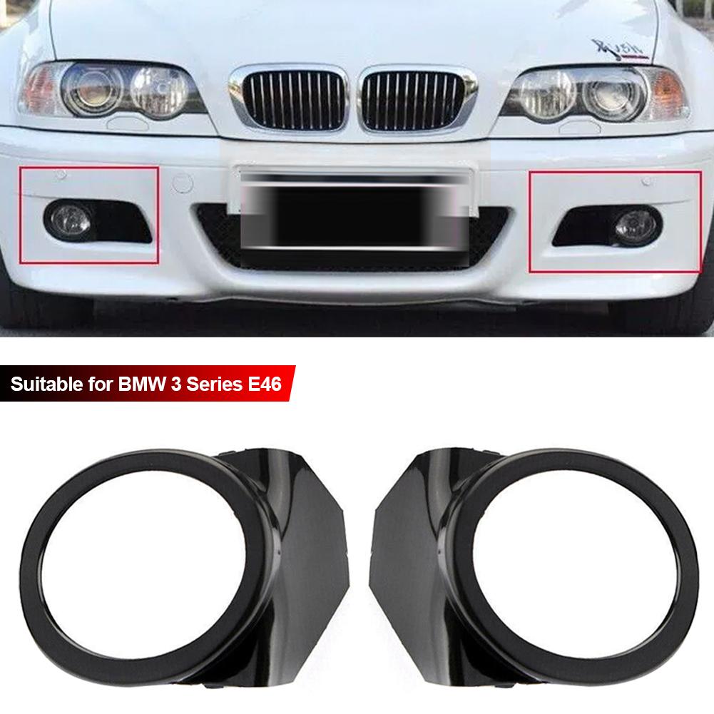 Car Front Bumper Fog Light Ring Cover Lamp Grille Surround Trim Replacement Left or Right for 3 E46 M3 Sport 2000-2005