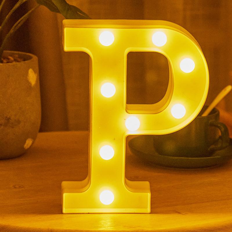 LED 21cm Warm Light Alphabet 0-9 Letters for Wedding Party Home Decor