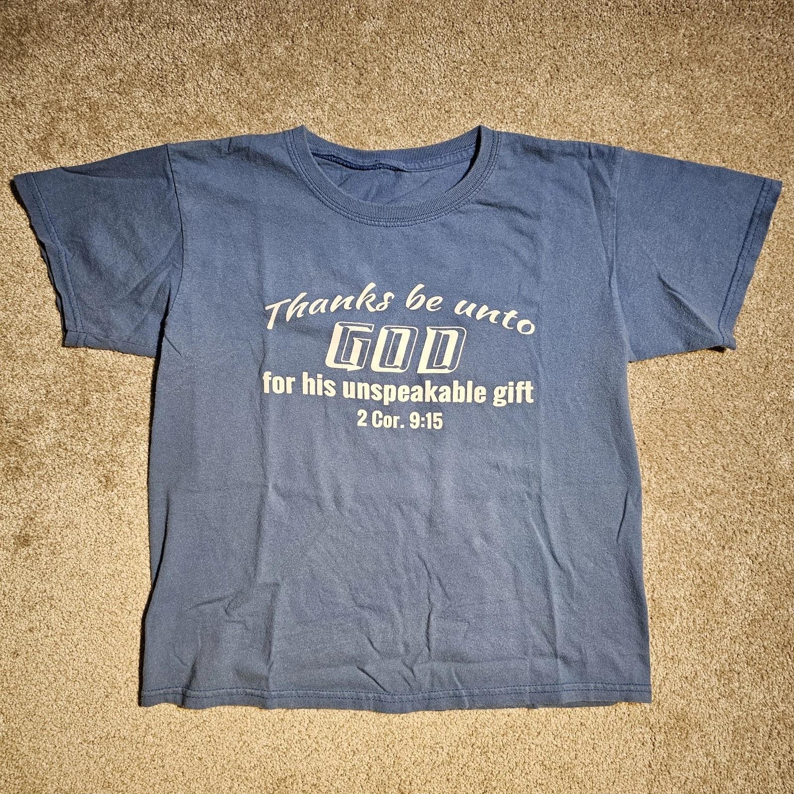 

Vtg 90s Y2k Thanks Be Unto GOD Mens S Religious T-shirt Distressed Skate Bible 2XL