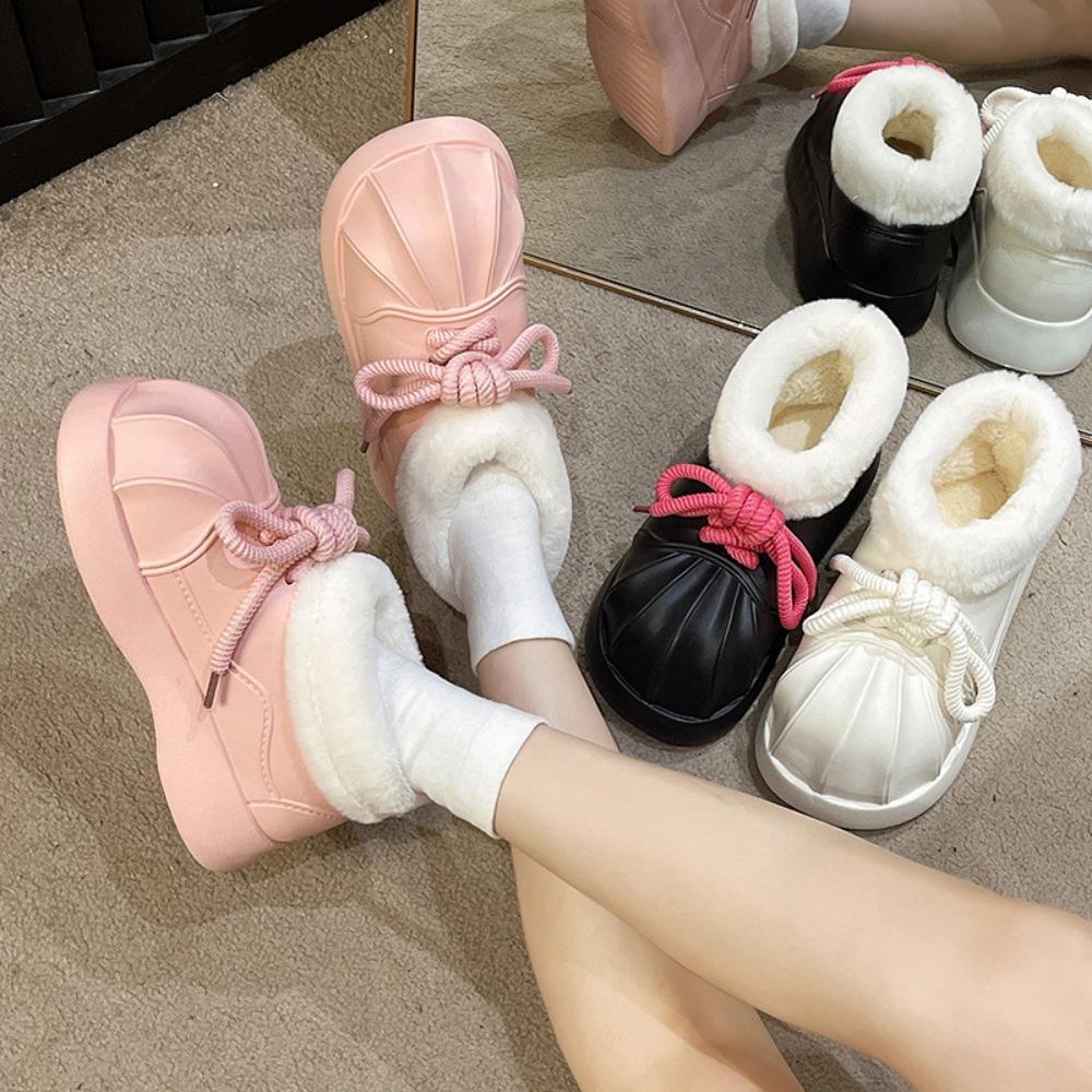 Женские осенне-зимние водонепроницаемые и мягкие теплые зимние ботинки 41 слоновая кость — фото 5