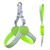 Dog Outdoor Gear Set with Padded Chest Coverage, Soft Contact Side, and Flexible Pull Line for Daily Walking  Green M