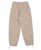 Baldebeullangko [2Pack] Wide Single-Pleat Corduroy Fleece-Lined String Pants [Brown]