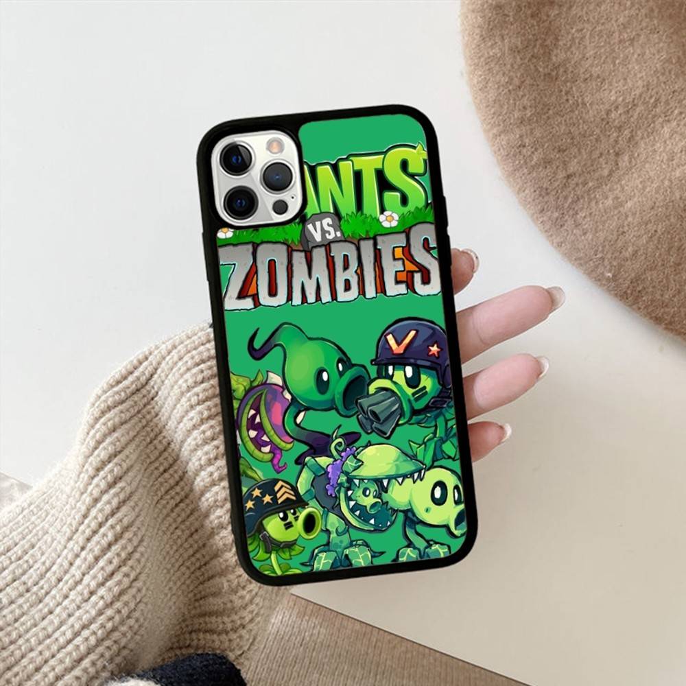 Game P-Plants Z-Zombies For Iphone 17 Air 16 15 14 13 12 11 Pro Max TPU+PC Plus Shockproof Back Phone Cover