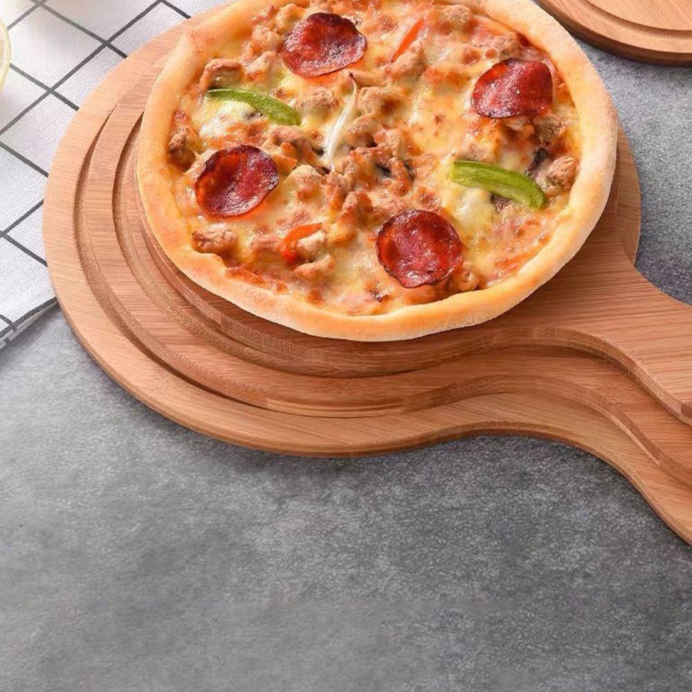 Durable Bread Serving Board Bamboo Pizza Making Peel Practical Wooden Pizza Paddle  Kitchen Tools