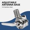 Boat Adjustable VHF Antenna Base 316 Stainless Steel Ratchet Mount Stand Antenna Bracket 7/8 To 1in Rails For Boat Marine Yacht