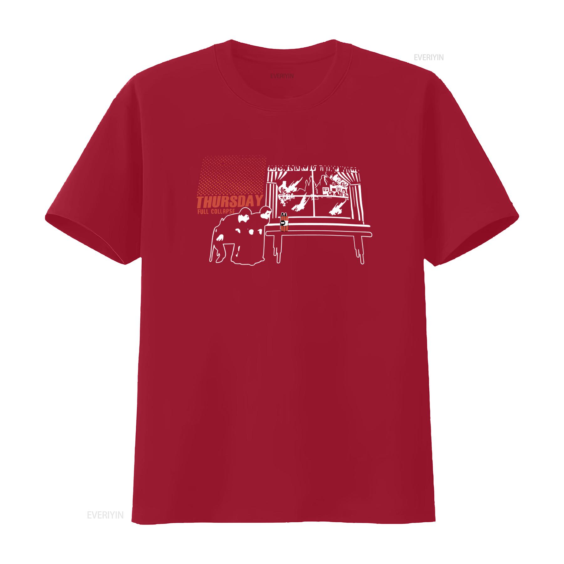 Thursday Hardcore Band T Shirt Full Collapse Reprinted Cotton Streetwear vintage Washed Breathable Slightly Comfortable Stylish S