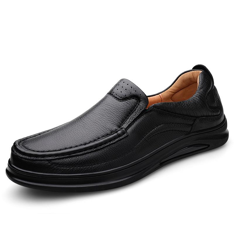 

Роскошные мужские мокасины из натуральной кожи, нескользящие, прогулочные, дышащие, повседневные, для улицы, кроссовки для работы, офиса, вождения 44