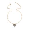 New jewelry gold-plated dripping oil love devil's eye necklace celebrity street shot fashion personality collarbone chain women