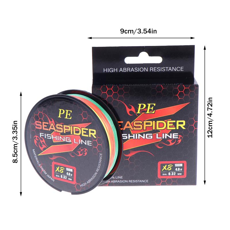 Long-Lasting 8 Strands PE Fishing Line 100M Superior Strength for Heavy Baits