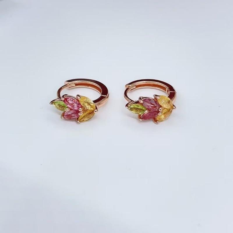 

Серьги SACE GEMS для женщин, серебро 925 пробы, натуральный турмалин, клипсы, свадебная вечеринка, изысканные ювелирные изделия, подарок разноцветный