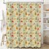 Botanical Mushroom Shower Curtain Woodland Forest Decor Cottagecore Bathroom Set Nature Landscape Backdrop Rustic Home Accent Et