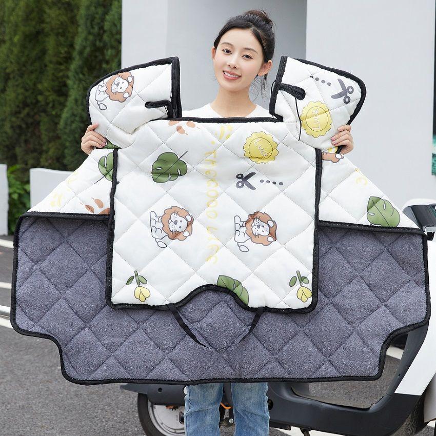 Universal All-Season Waterproof Electric Vehicle Windshield Cover - Plush, Thickened & Windproof for Winter Use