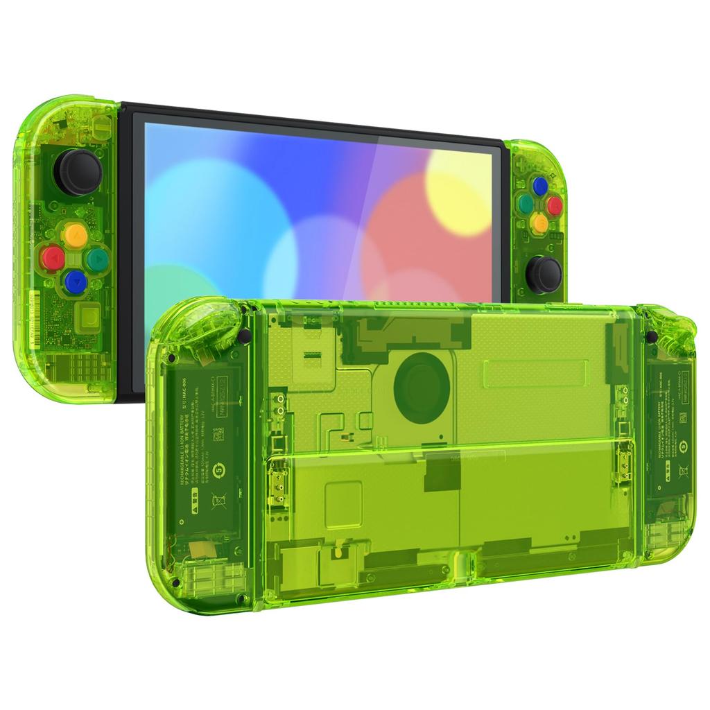 Není hlavní jednotkou Zadní deska z průhledného materiálu pro spínač eXtremeRate kompatibilní s OLED PC spínačem Zadní spínač kompatibilní s Switch OLED Joycon