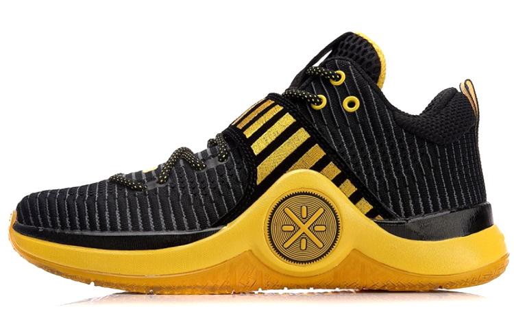 Li Ning WOW 6 Basketball Shoes Men s Low Top Black/Yellow ABAM089-85 45.5