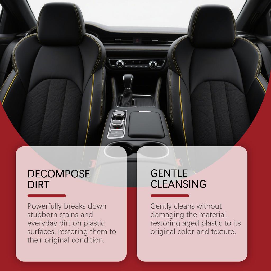 Car Plastic Care Cream, With Sponge Included, Interior Cleaning, Plastic Refurbishment Cream
