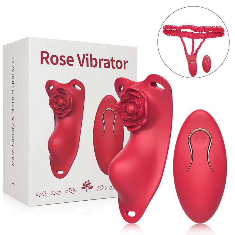 Wearable Rose Vibrator for Women - Strong Internal Vibration, Wireless Remote Control, Non-Enlarging Design.
