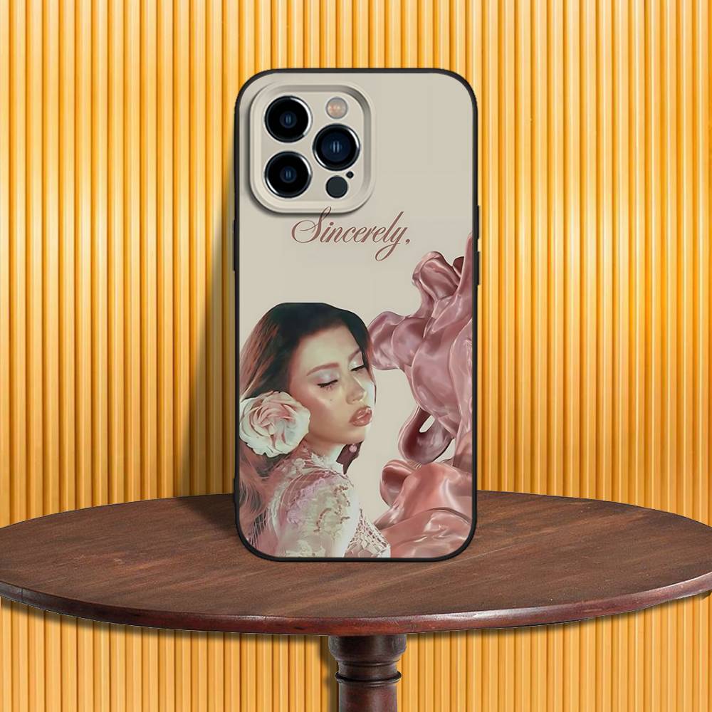 Kali U-Uchis Sincerely Phone Case For iPhone 17,16,15,14,13,12,11,Pro,Max,Plus,X,XS,SE4,E,Mini,Soft Black Case