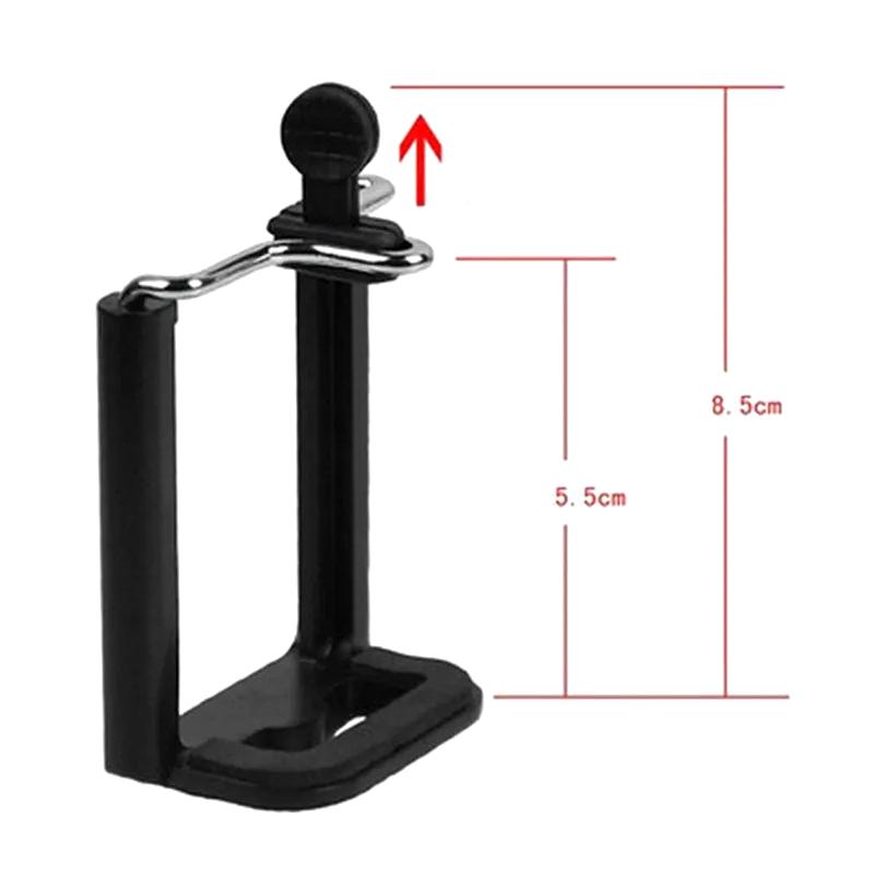 1ks Univerzální Roztažitelný Černý Držák Telefonu Stojan s 1/4 Palcovým Šroubovým Otvorem Selfie Tyč Kamera Klip na Telefon Příslušenství